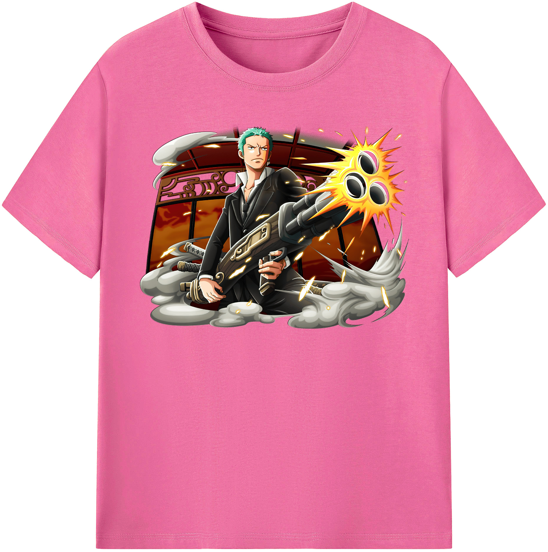 ワンピース ロロノア・ゾロ ONE PIECE Roronoa Zoro レディースカジュアルプリントTシャツ（綿100％）